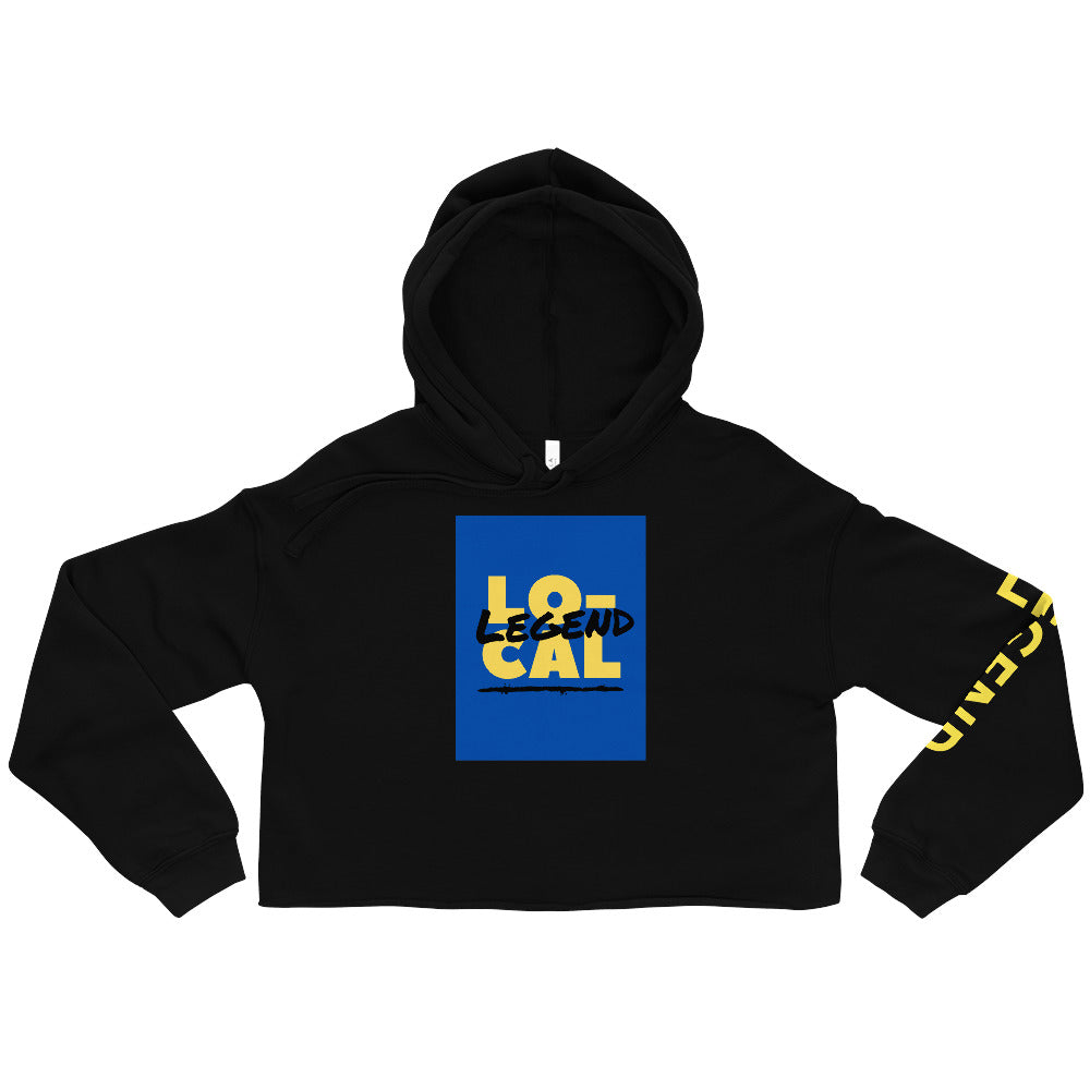 Blue Local Legend Crop Hoodie