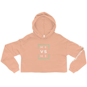 Me vs me Crop womens Hoodie