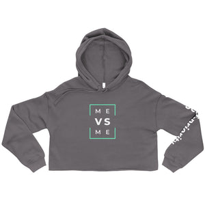 Me vs me Crop womens Hoodie