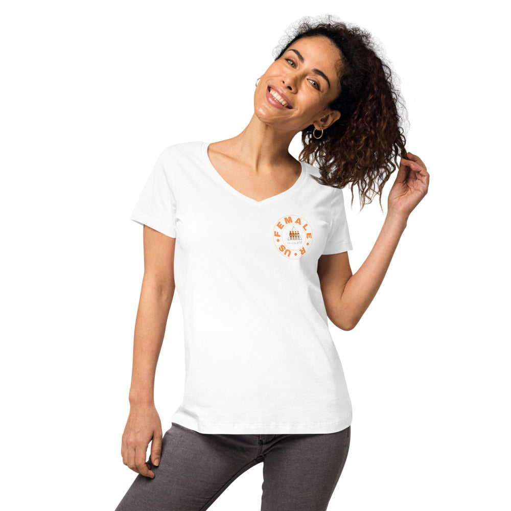 FemaleRUs Women’s fitted v-neck t-shirt